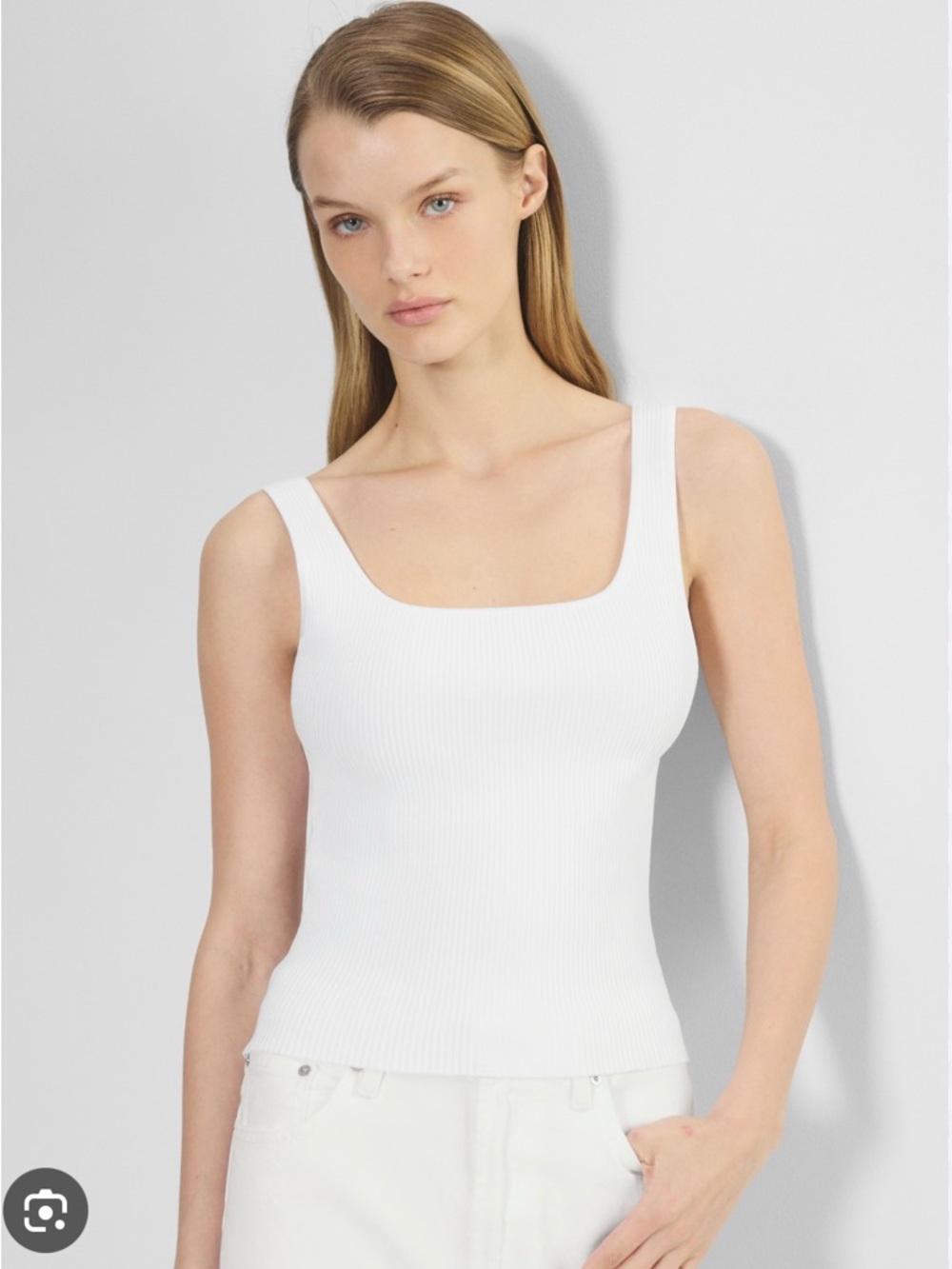 Aritzia Babaton Sculpt Knit Squareneck Tank
